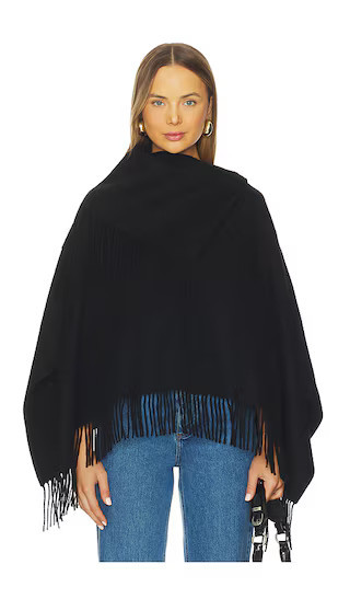 By Malene Birger Turtma Poncho in Black. | Revolve Clothing (Global)