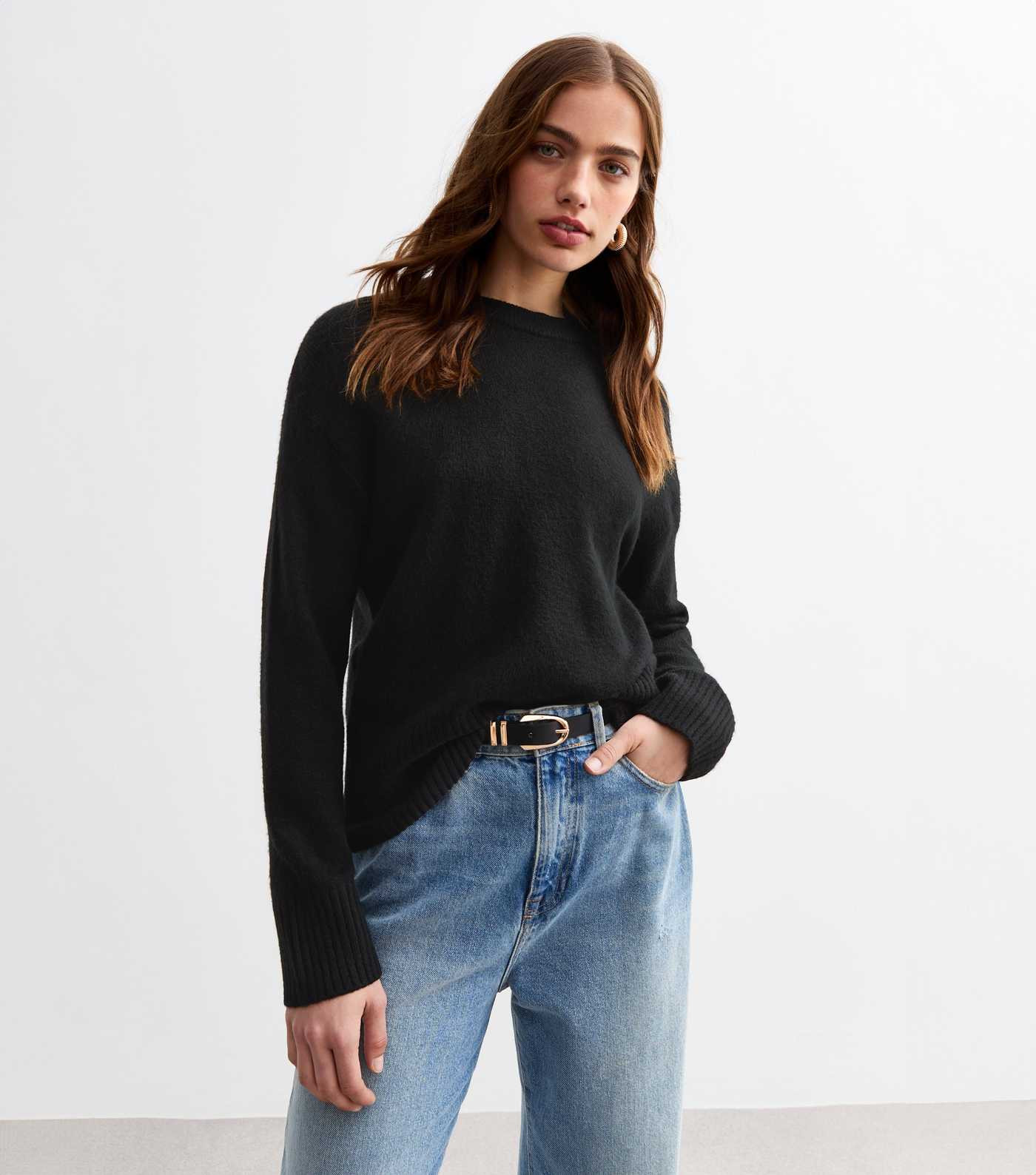 Black Soft Knit Crew Neck Jumper  | New Look | New Look (UK)