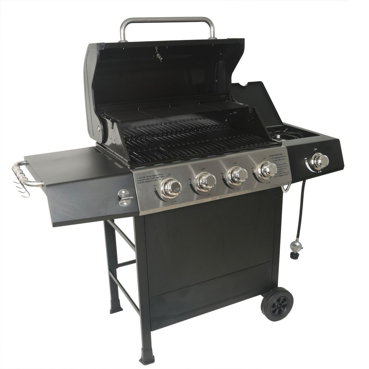 Grill Boss Outdoor BBQ Burner Propane Gas Grill for Barbecue Cooking with Side Burner, Lid, Wheel... | Target