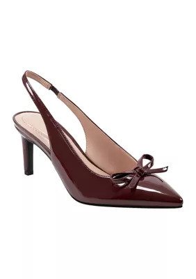 Bandolino Women's Shane Patent Slingback Heels, Red, 9.5M | Belk
