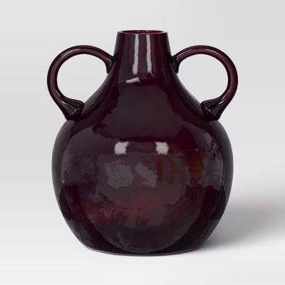 Hammered Glass Decorative Vase Plum Purple - Threshold™ | Target