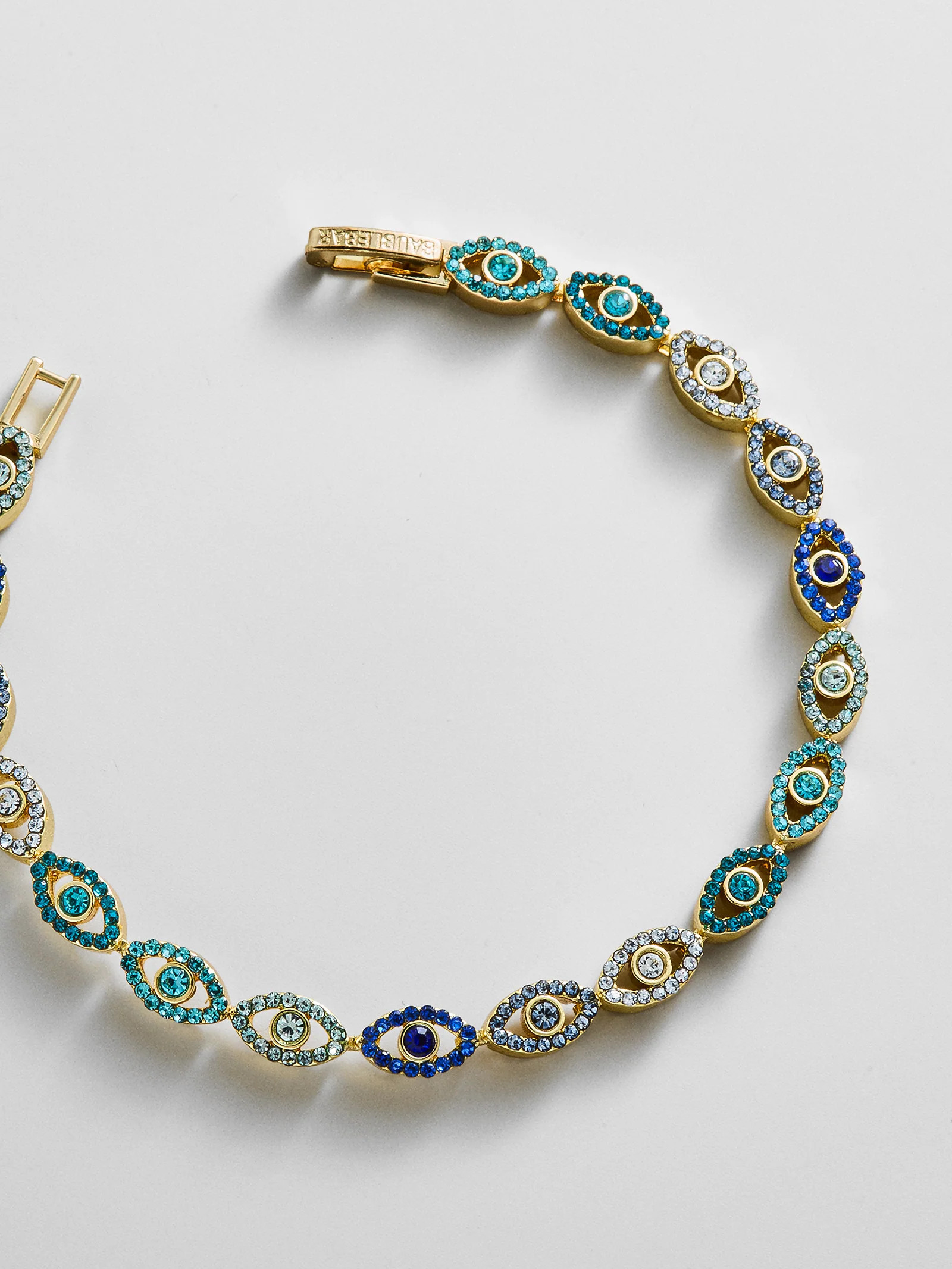 Evil Eye Tennis Bracelet - Gold/Blue | BaubleBar