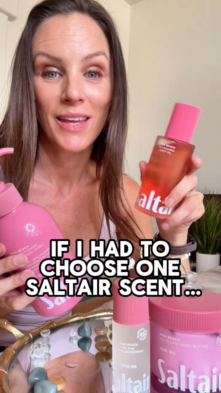 If I could only pick one Saltair scent, it would be Pink Beach. 🩷 Coconut, almond blossom, and vanilla wrapped up in the prettiest pink packaging. Pure tropical-girl self care. #saltair #saltairbody #pinkbeach #tropical #coconut #beachy

#LTKgrwm #LTKOver40 #LTKBeauty