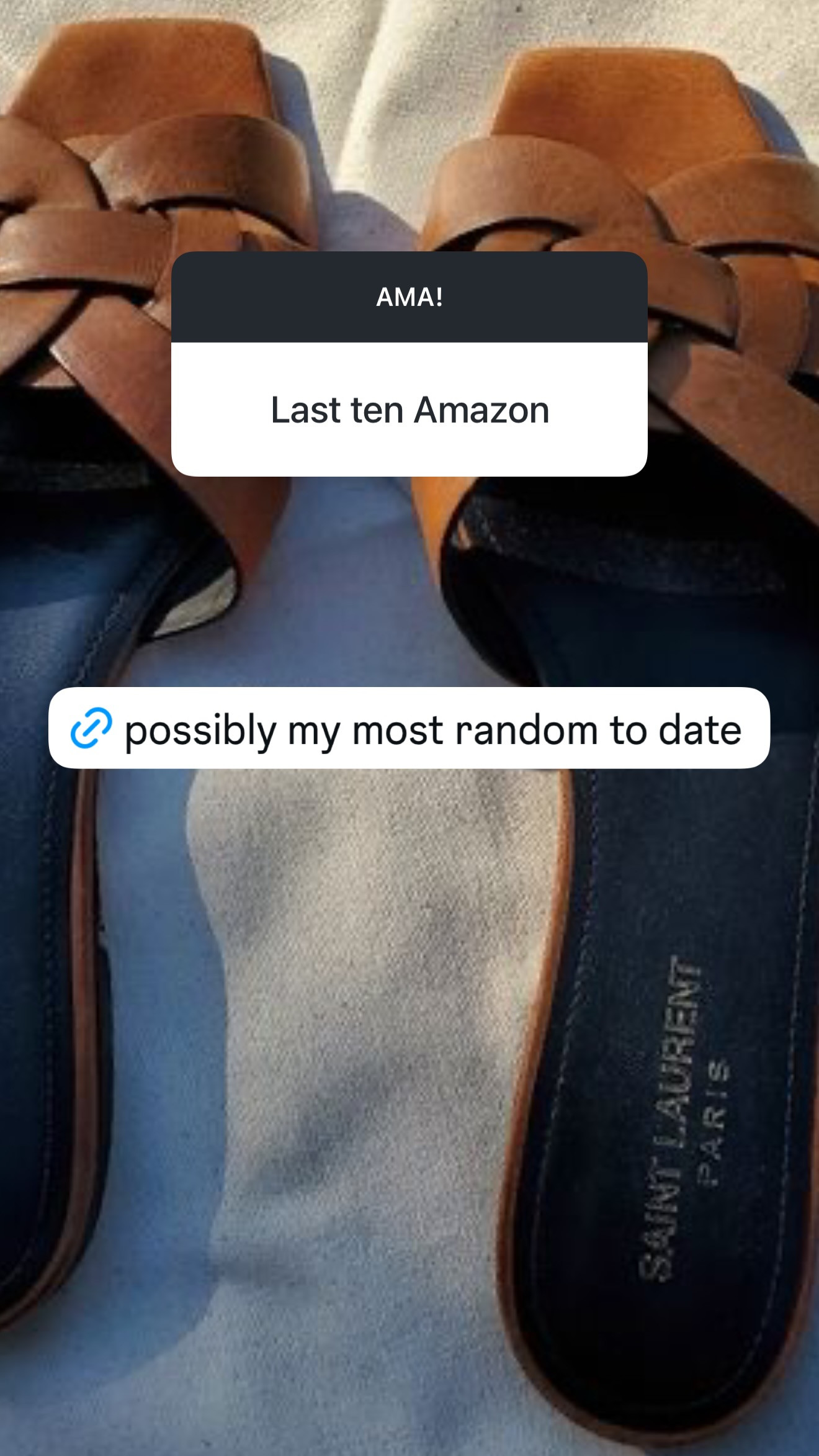 Last 10 purchases on Amazon 

 