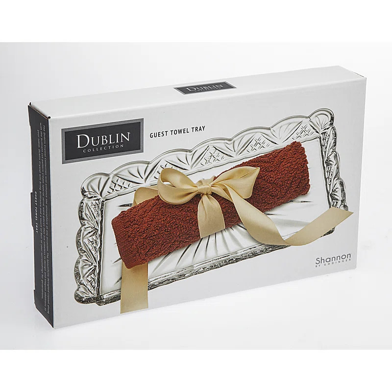 Dublin Crystal Scalloped Rectangle Bathroom/Vanity Tray | Wayfair North America