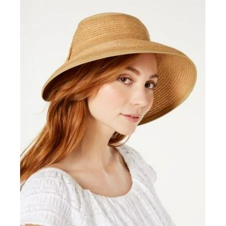 Inc International Concepts Roll-up Sun Visor Hat Cap With Bow - Tan W/gold | Walmart (US)