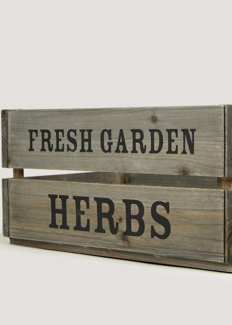 Natural Wooden Crate Planter (32cm x 20cm x 16cm) | Matalan (UK)