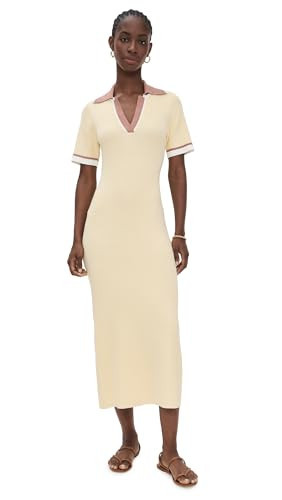 LE BOP Women's Boucle Polo Dress, Butter Yellow, M | Amazon (US)