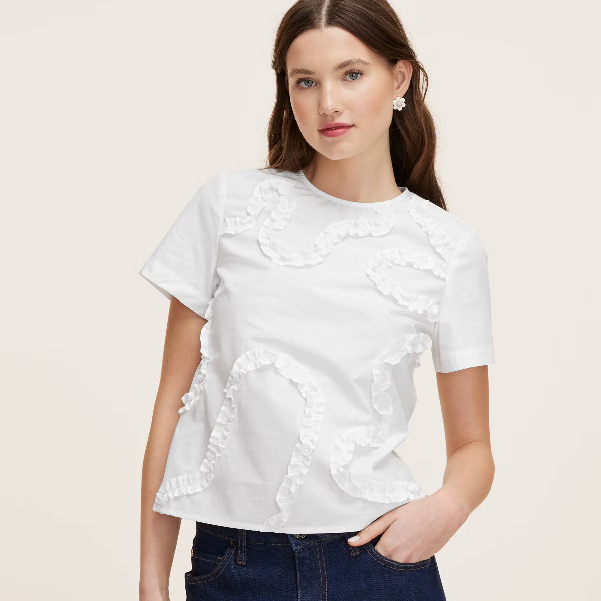 Women's Ribbon Short Sleeve Blouse -  kate spade new york x Target White | Target