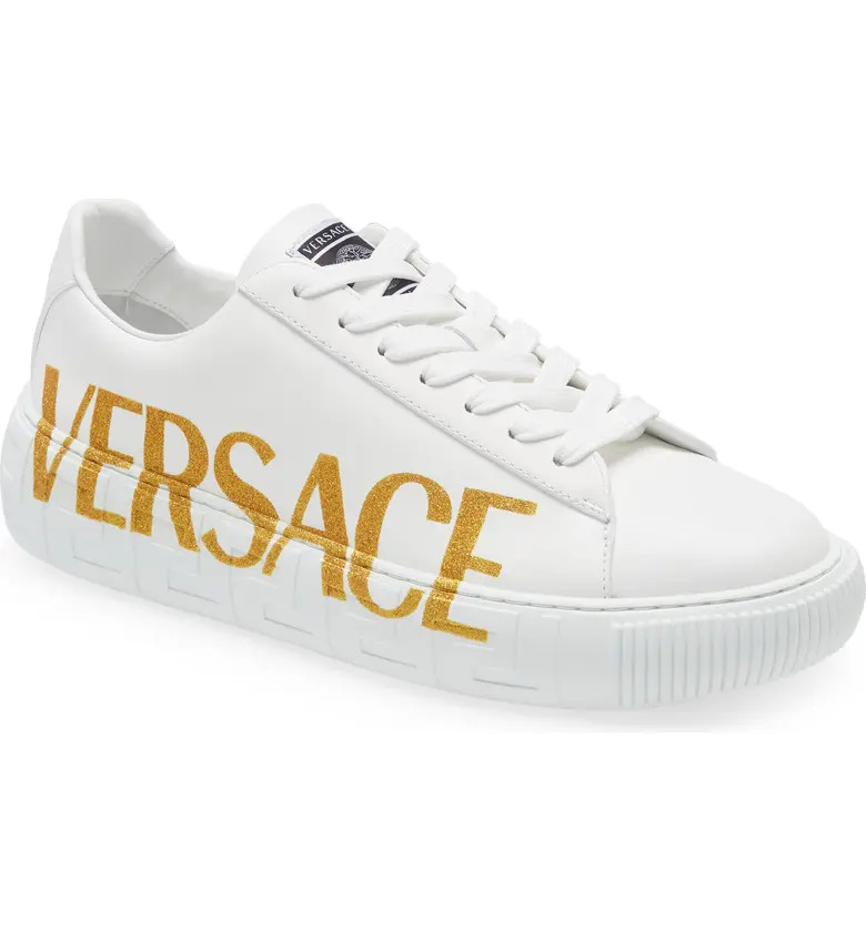 Versace Greca Logo Low Top Sneaker | Nordstrom | Nordstrom
