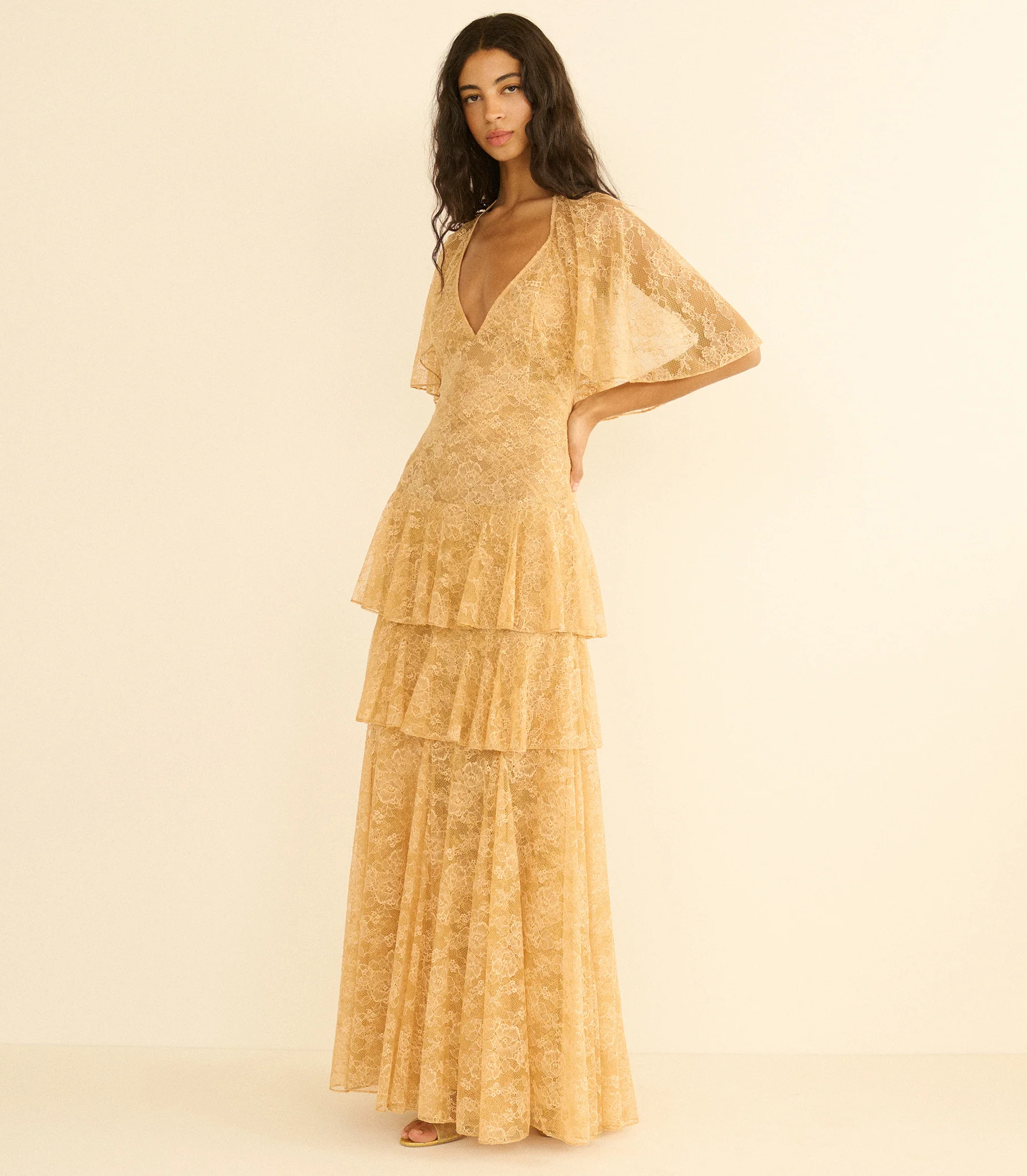 Gwyneth Dress - Beige Pearl | DÔEN | DOEN