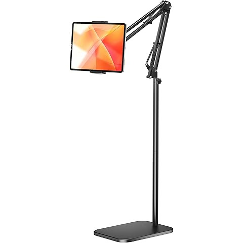 Amazon.com: VOLTIFYMAX Tablet Floor Stand, 360-degree Rotatable Metal Tablet Stand Holder, Adjust... | Amazon (US)