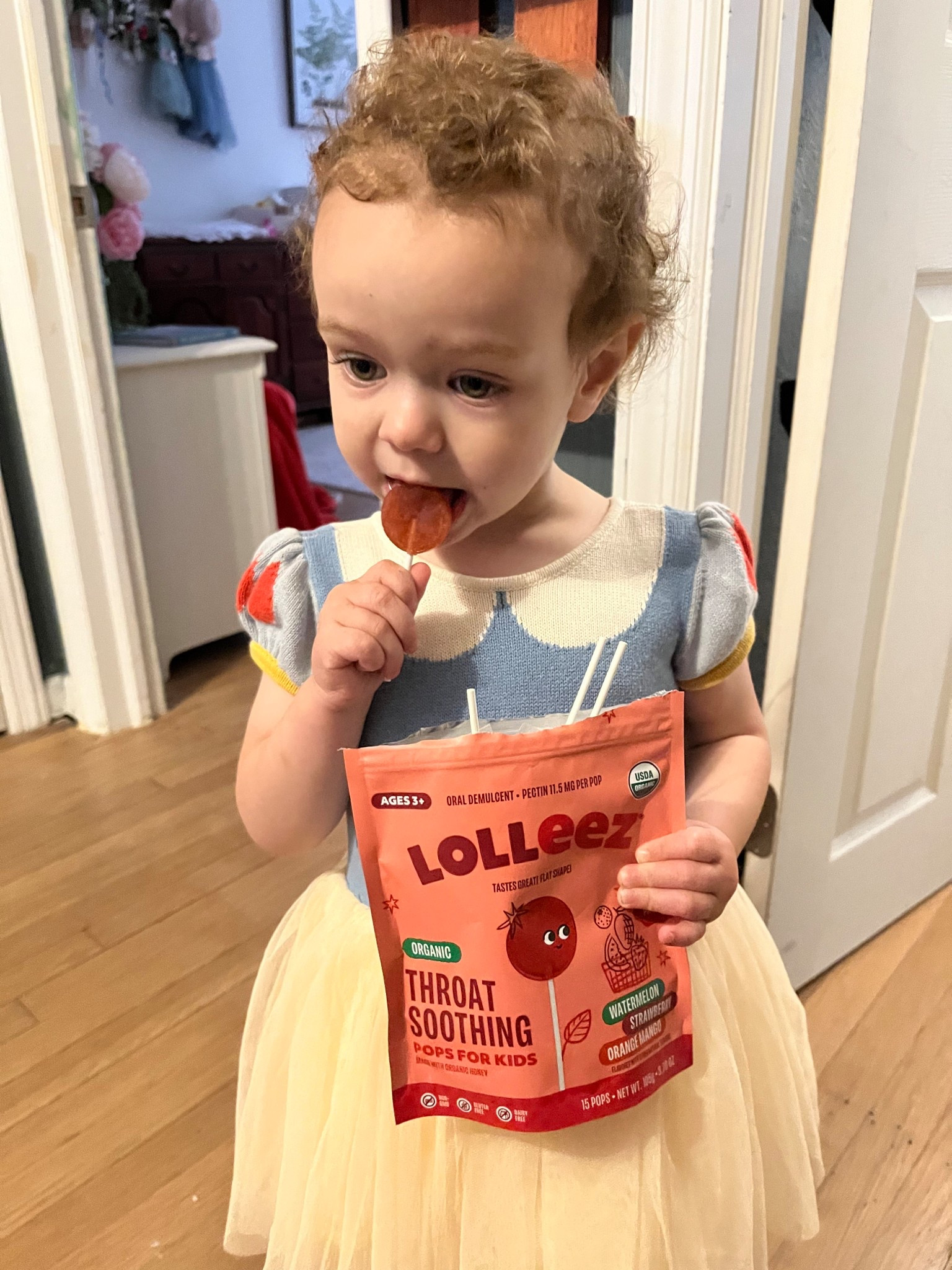 ‘Tis the season!! For cold, flu, sore throat, HFM, etc etc…if you have a child who is a tricky customer when it comes to taking medications and pain relief like I do, you NEED these. So delicious, they can’t even tell it’s hard at work soothing their tiny mouths. USDA Organic, non-GMO, gluten and dairy free… “a delicious way to comfort their little throats and EEZ your mind”. On sale right now @target 2/$15! My raspy- voiced little princess approves!! #kids #toddler #healthandwellnesshacks #momhack 