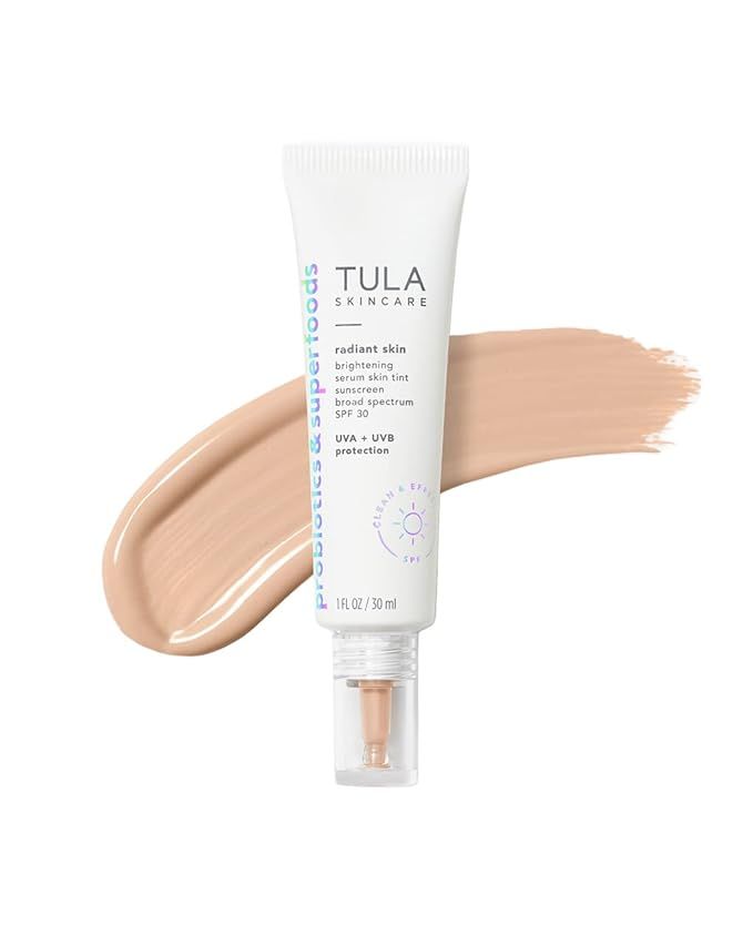 TULA Skin Care Radiant Skin Brightening Serum Skin Tint SPF-Facial Sunscreen Provides Broad Spect... | Amazon (US)
