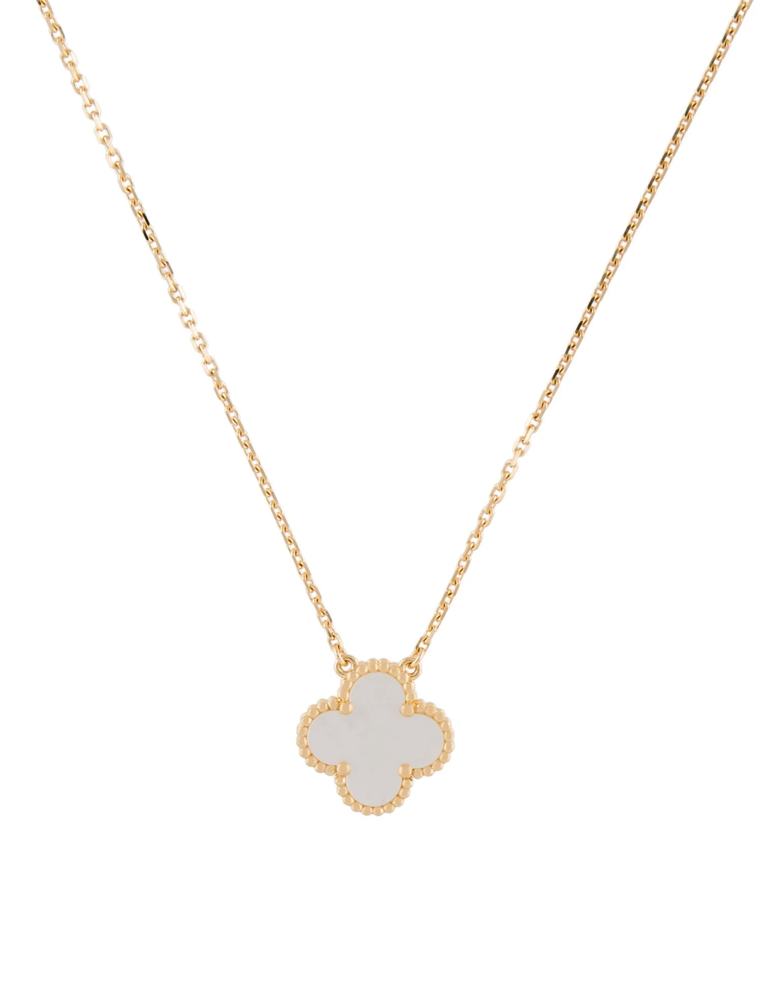 Mother of Pearl Vintage Alhambra Pendant Necklace | The RealReal