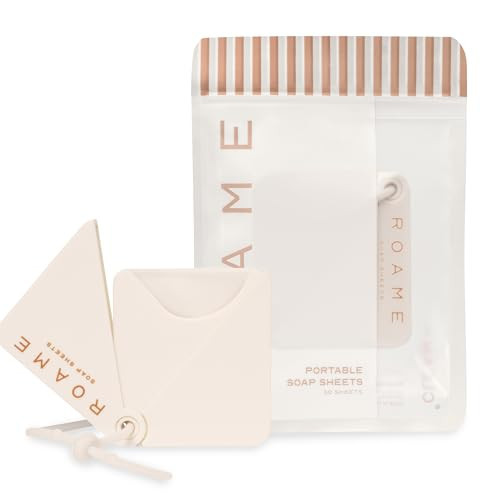 ROAME Portable Soap Sheets – Ultra-Thin Soap for Hand Moisture & Hygiene – Water-Activated, Compact, Cruelty-Free, Eco-Friendly – Perfect for Travel Kits & On-the-Go Use – 50-Pack | Amazon (US)