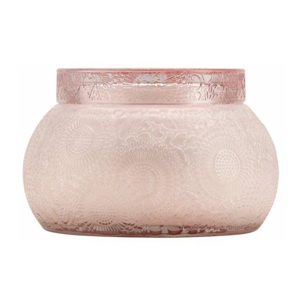 Voluspa Panjore Lychee Embossed Glass Chawan Bowl Candle (14 Ounces) | Walmart (US)