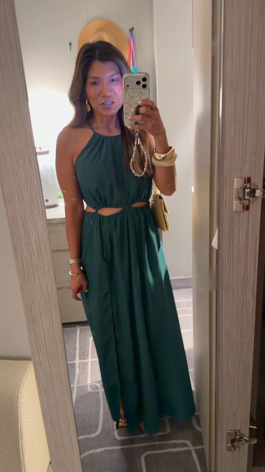 I’m 5’2” 118#ish for reference 
Cruise dinner outfit:
Dress in small tts.
Sandals tts.
All Accesories are linked. 

#LTKPetite #LTKFindsUnder50 #LTKOver40