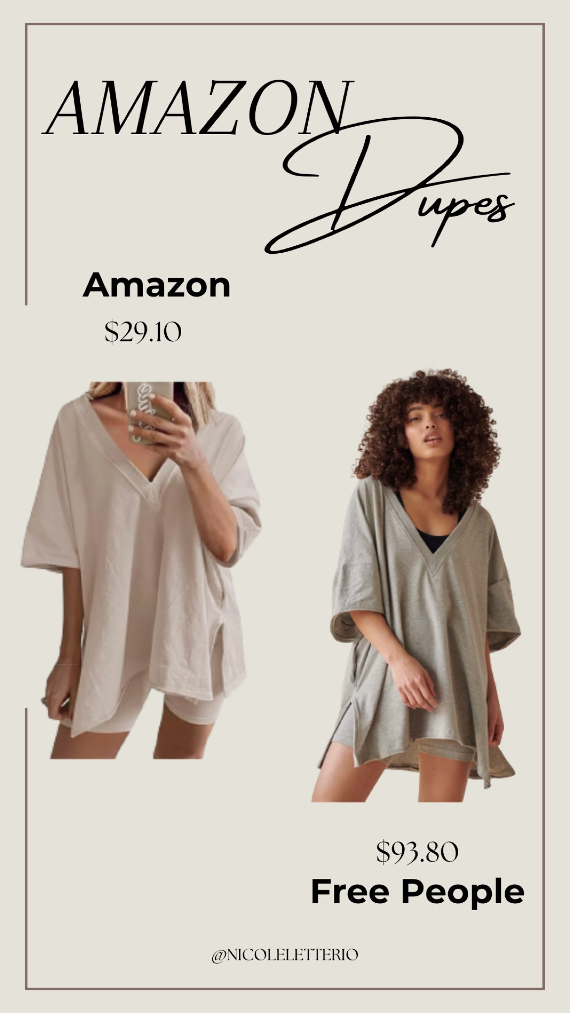 Amazon dupe vs Free People Hot Shot tshirt set

#LTKstyletip #LTKFind #LTKbump