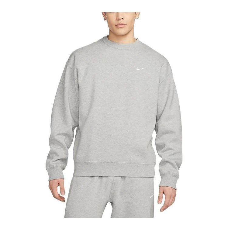 Nike Lab Swoosh Fleece Crewneck 'Grey' | KICKS CREW
