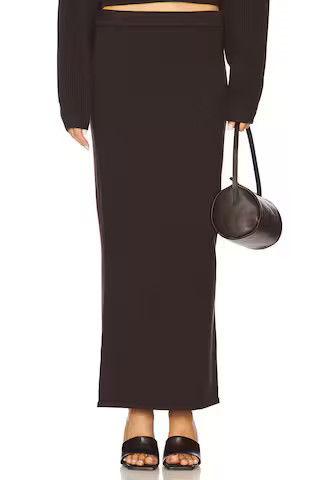 Java Midi Skirt in Ash Brown | Revolve Clothing (Global)