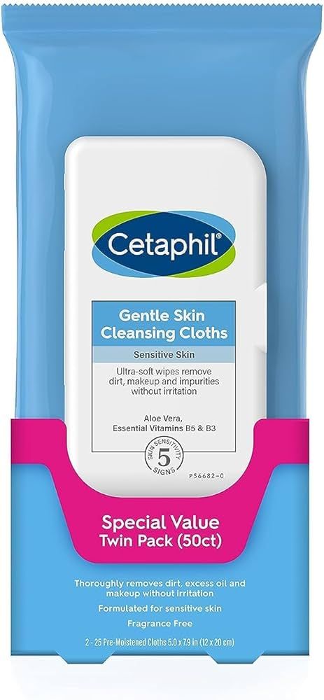 Cetaphil Face and Body Wipes, Gentle Skin Cleansing Cloths, Mother's Day Gifts, 25 Count (Pack of... | Amazon (US)