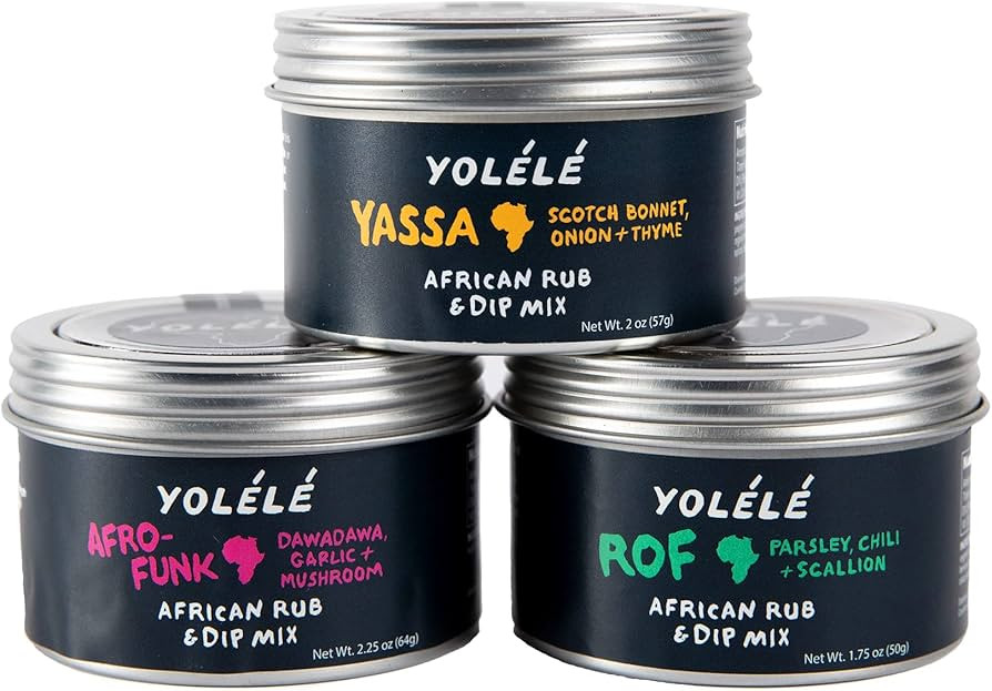 Yolélé - Bold West African Spice Rub/Dip Mix Trio Gift Set, includes 3 full sized tins: Yassa, ... | Amazon (US)