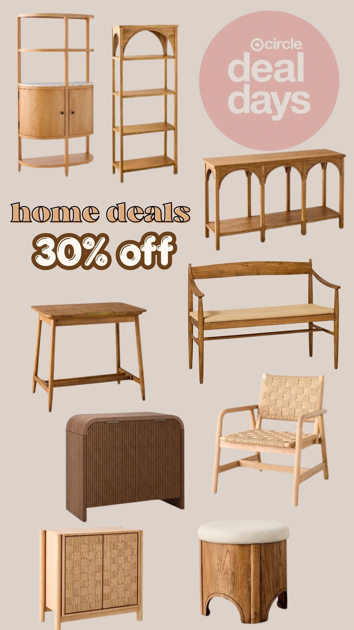 30% off target furniture! Sale ends tonight (10/7) 

Target deal days, target finds, target sale, entryway, living room, bookcase @Target