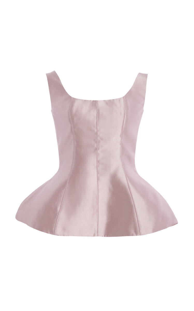 Ivy Satin Peplum Top | Moda Operandi (Global)