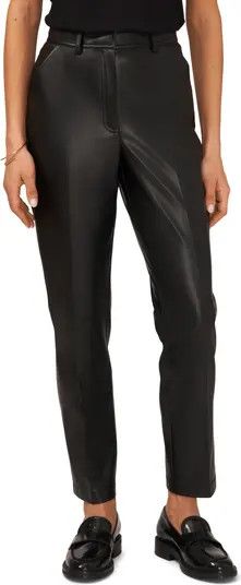 Halogen® Straight Leg Faux Leather Trousers | Nordstrom | Nordstrom