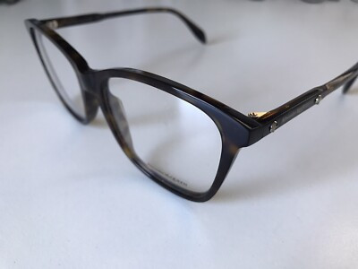 Alexander McQueen Square Eyeglasses AM0191O 002 Havana 54mm 191  | eBay | eBay US