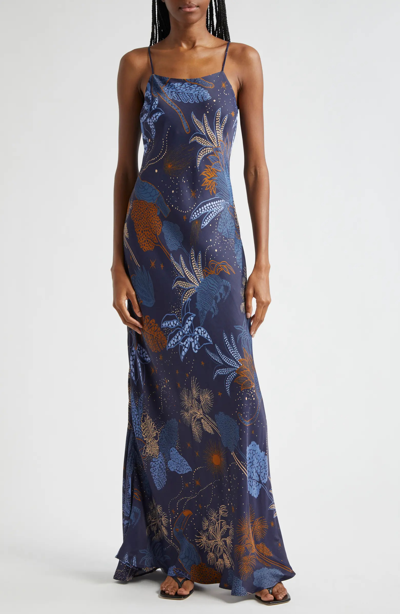 FARM Rio Night Jungle Bias Cut Maxi Slipdres | Nordstrom | Nordstrom