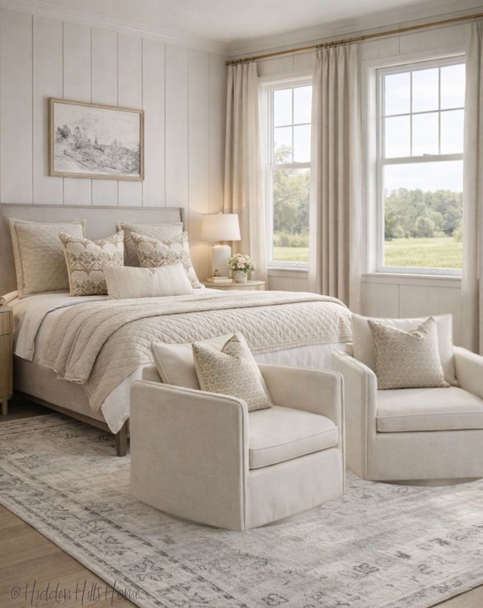 Cozy master bedroom decor ideas, bedroom mood board, bedroom inspiration, home decor #bedroom
Wall color is SW Drift of Mist 



#LTKSeasonal #LTKHome #LTKSaleAlert