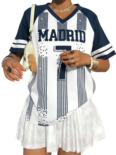 Oversized Jersey Shirts for Women Soccer Cup 2026 Argentina Brazil Soccer Jersey Soccer Mom Shirts Y2k Fans Tee Tops Dark Blue | Amazon (US)