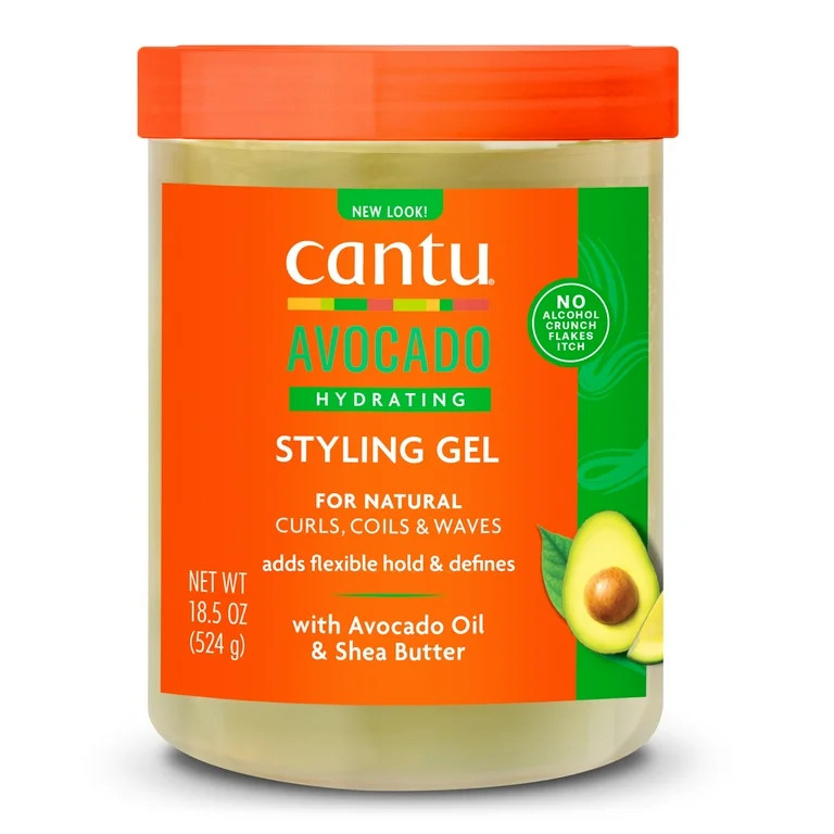 Cantu Avocado Hydrating Styling Gel, Flexible Hold with Avocado Oil and Shea Butter, 18.5 oz | Walmart (US)