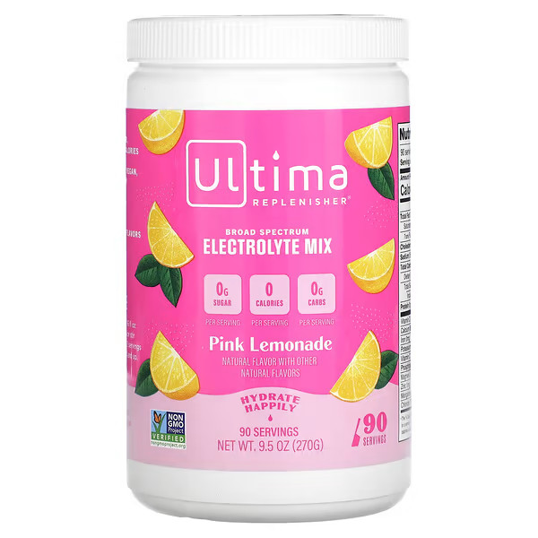Ultima Replenisher, Electrolyte Mix, Pink Lemonade, 9.5 oz (270 g) | iHerb