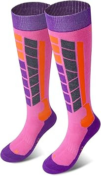 Soared Winter Ski Socks Snowboard Snow Warm Knee Over The Calf OTC High Performance 2 Pairs for K... | Amazon (US)