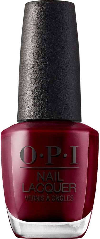 OPI Nail Lacquer Malaga Wine | Opaque Dark Red Crème Chip Resistant Nail Polish | Vegan, Fast Dr... | Amazon (US)