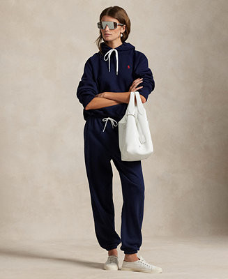 Women's Shrunken-Fit Fleece Hoodie Sweatshirt & Drawstring Sweatpants | Macy's