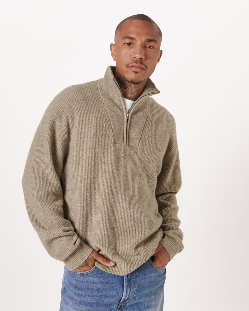 Oversized Quarter-Zip Sweater | Abercrombie & Fitch (US)