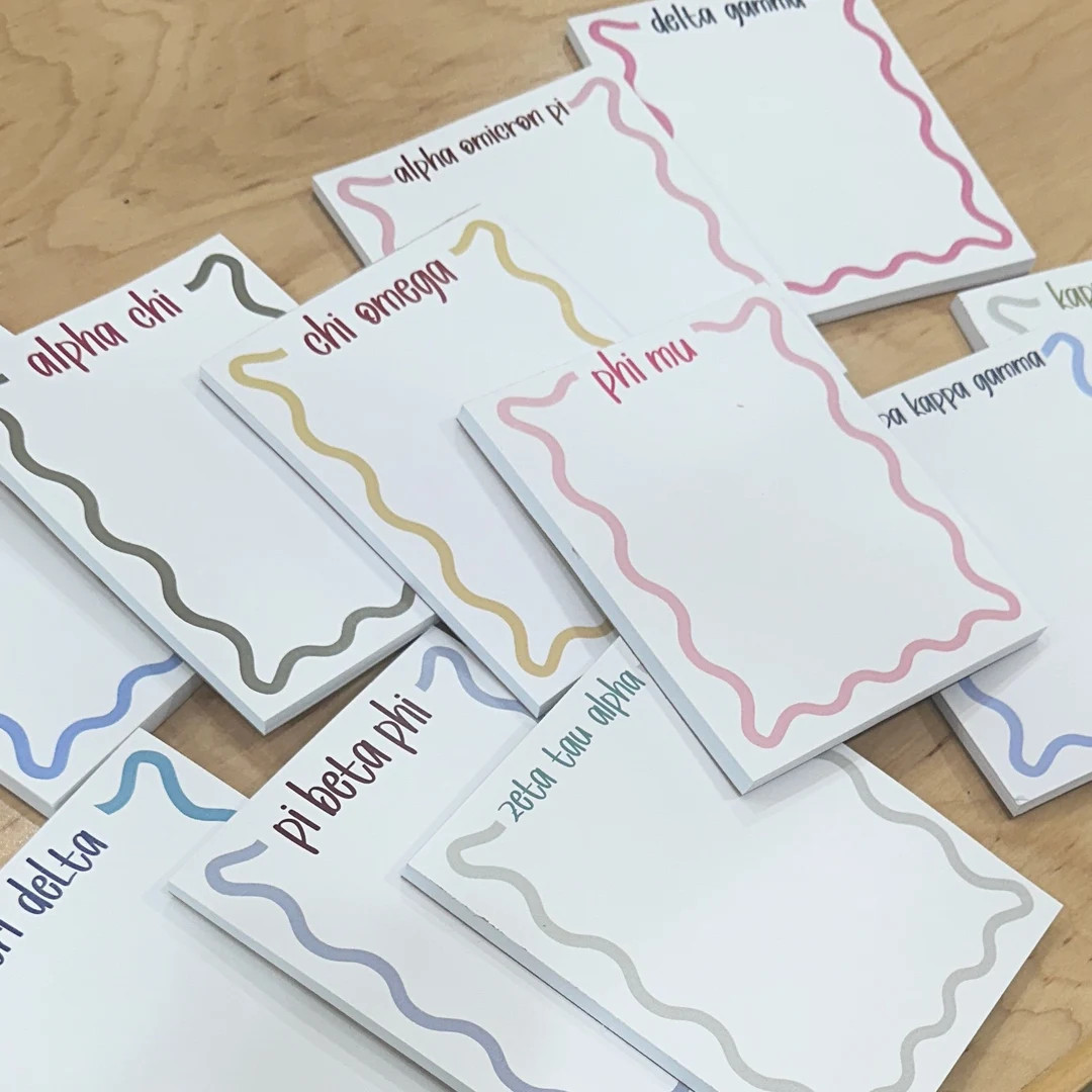 Sorority Notepad - Chi Omega - Pi Beta Phi - Kappa Delta - Tri Delt - Phi Mu - Alpha Delta Pi - K... | Etsy (US)