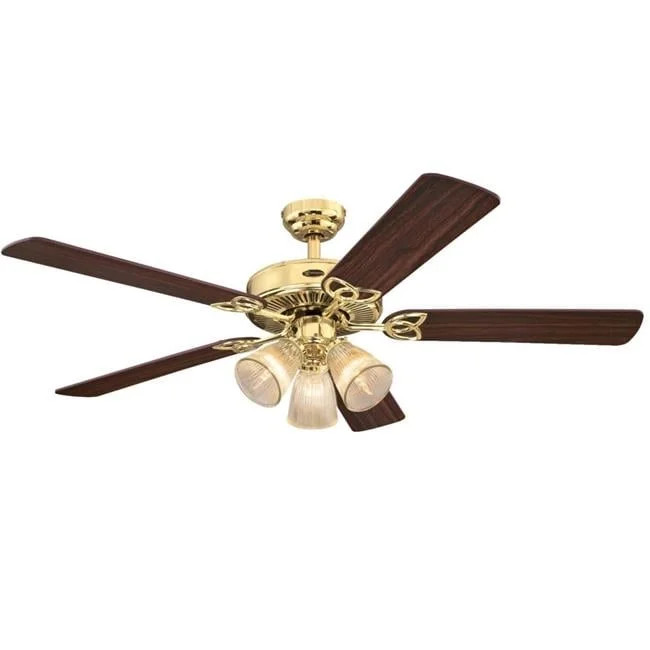 Westinghouse Lighting  Vintage 52-Inch Indoor 5-Blade Ceiling Fan, Dimmable LED Light with Clear ... | Walmart (US)