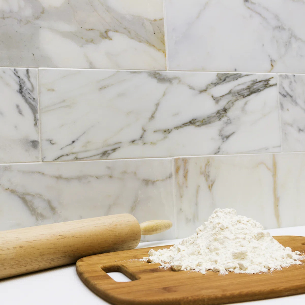 Calacatta 6" x 18" Marble Marble Look Subway Wall & Floor Tile (Set of 10) | Wayfair North America