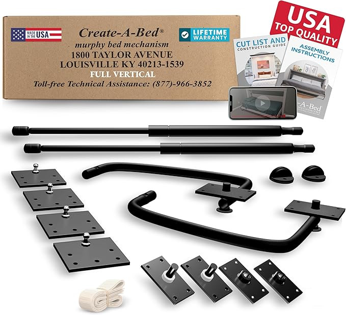 Create-A-Bed Full Size Deluxe Murphy Bed Kit, Vertical | Amazon (US)