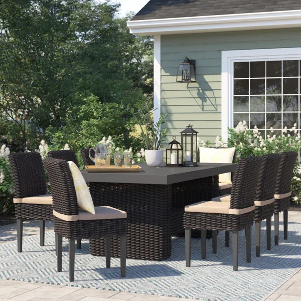 Fairfield 9 Piece Dining Set with Cushion | Wayfair North America