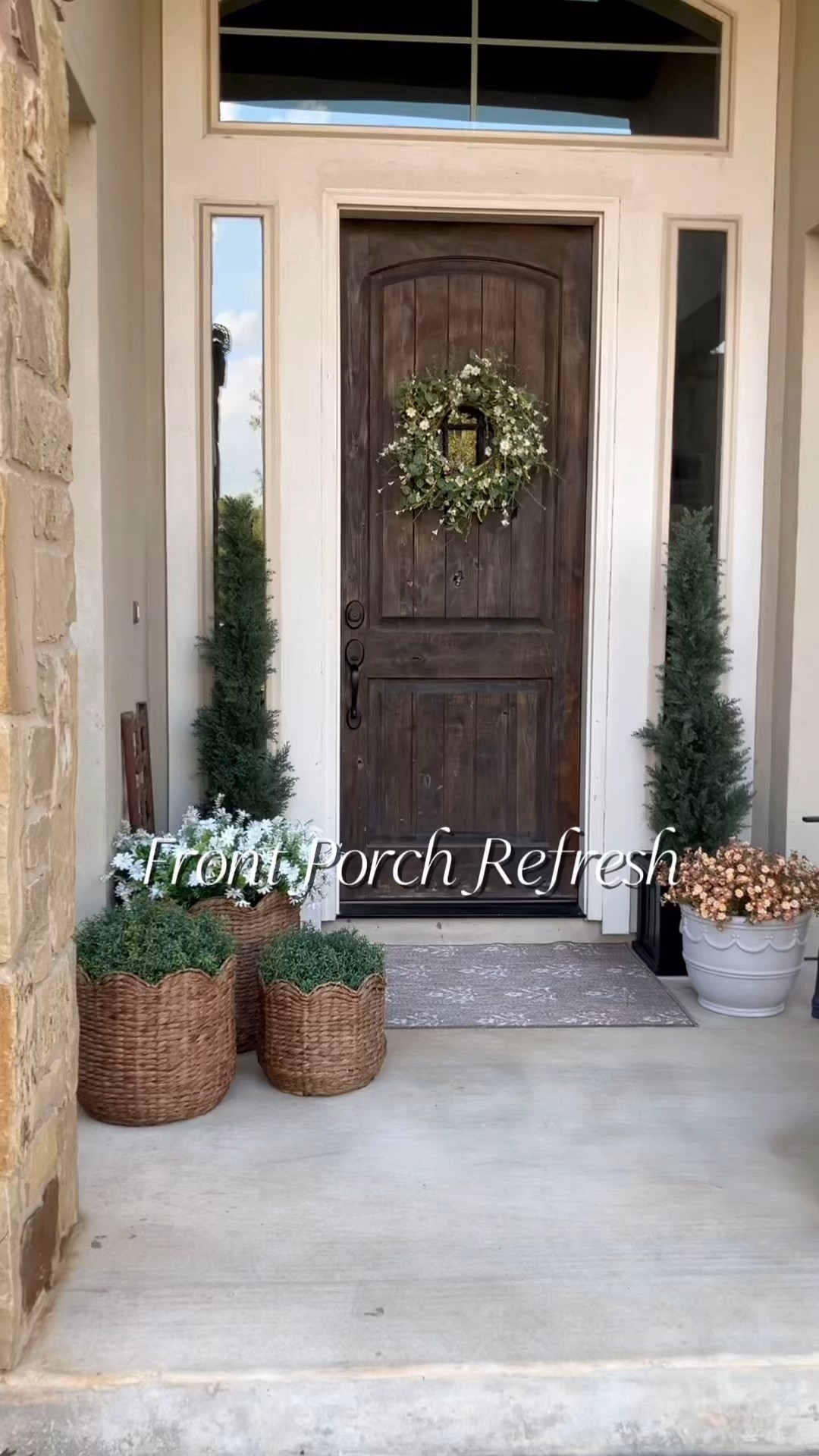 🌿Always love a beautiful Front Porch Refresh!
Gorgeous baskets, planters and pretty florals~give it that refresh look!

Check out My LTK page for the links~ Thanks♥️

#fyp #frontporch #outdoordecor #porchdecor #homedecor 

#LTKHome #LTKActive #LTKSeasonal