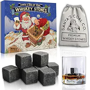 15 Whiskey Stones in Gift Box w/Sack - Naughty List Christmas Stocking Stuffers for Men. Bourbon ... | Amazon (US)