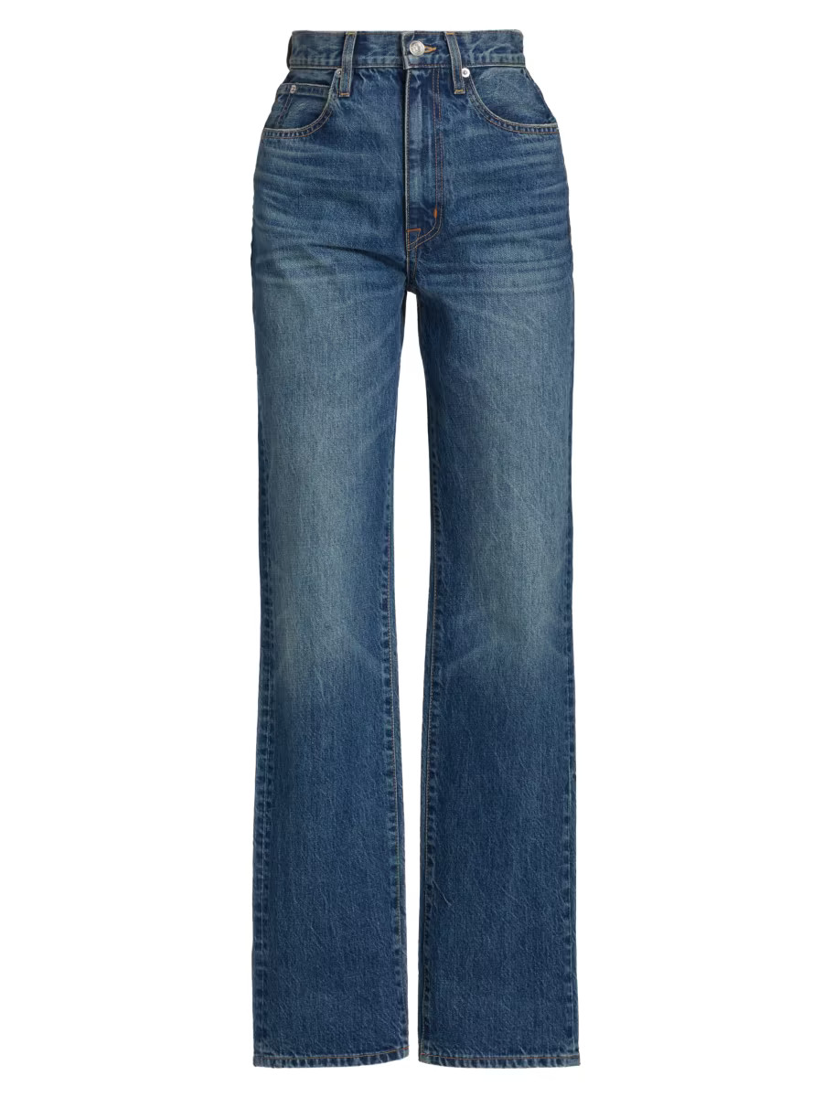 London Turn-Up Straight Jeans | Saks Fifth Avenue