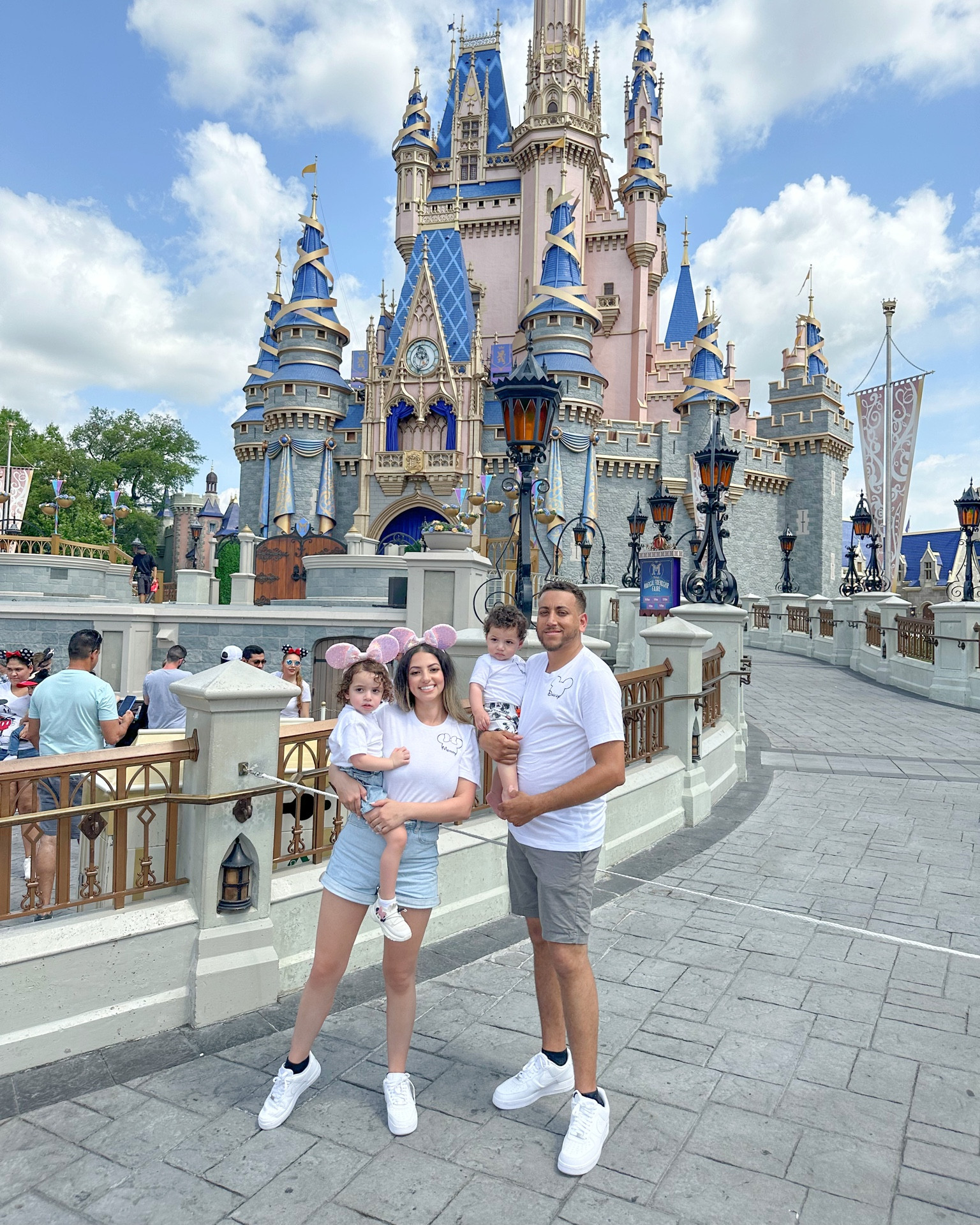Disney family matching outfits!
Etsy custom Mickey and Minnie family shirts, paired with denim high waisted jean mom shorts, and Nike Air Force 1 shoes, and the prettiest Minnie Mouse pink sequin ears!
Zara mom shorts: 8197/053
Zara Minnie Mouse toddler/baby girl shorts: 4152/521
Zara Minnie Mouse toddler/baby girl shoes: 6305/130

Zara dupes, family matching, disney world, disney trip, disney matching, Minnie Mouse, Mickey Mouse, toddler, baby. 

#LTKtravel #LTKkids #LTKfamily