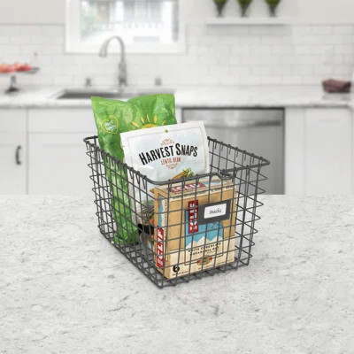 Metal/Wire Basket Laurel Foundry Modern Farmhouse Color: Industrial Gray, Size: Small, Pack Size: 2 | Wayfair North America